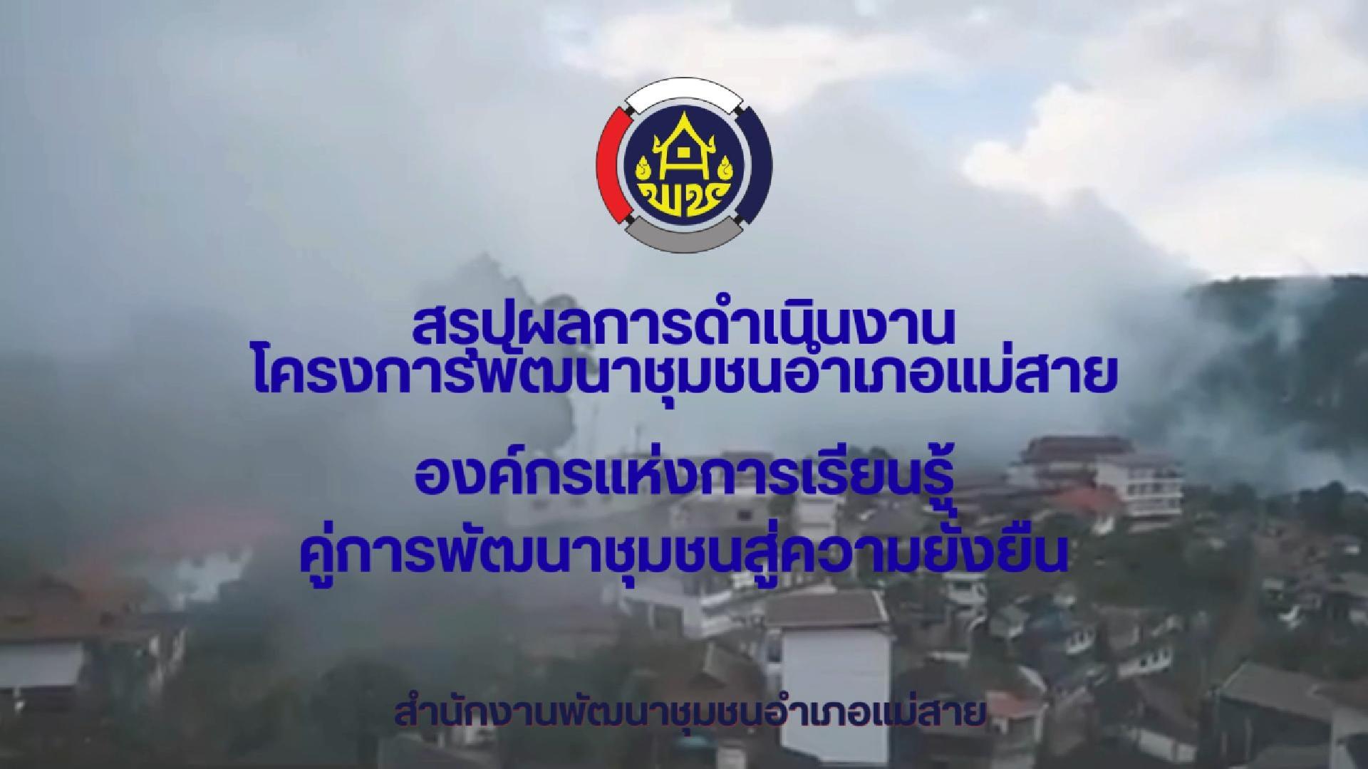 พช.แม่สาย ขอนำเสนอ สรุปผลการดำเนินงาน โครงการพัฒนาองค์กร พช.เชียงราย CLEAR+ ปี พ.ศ. 2569